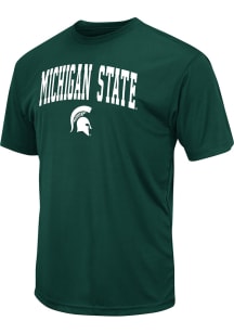 Michigan State Spartans Green Colosseum Arched Mascot Short Sleeve T Shirt