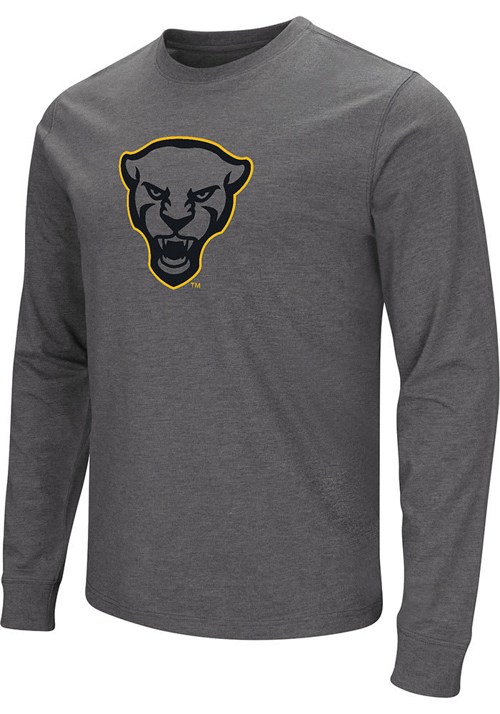 Colosseum Pitt Panthers Charcoal Playbook Long Sleeve T Shirt