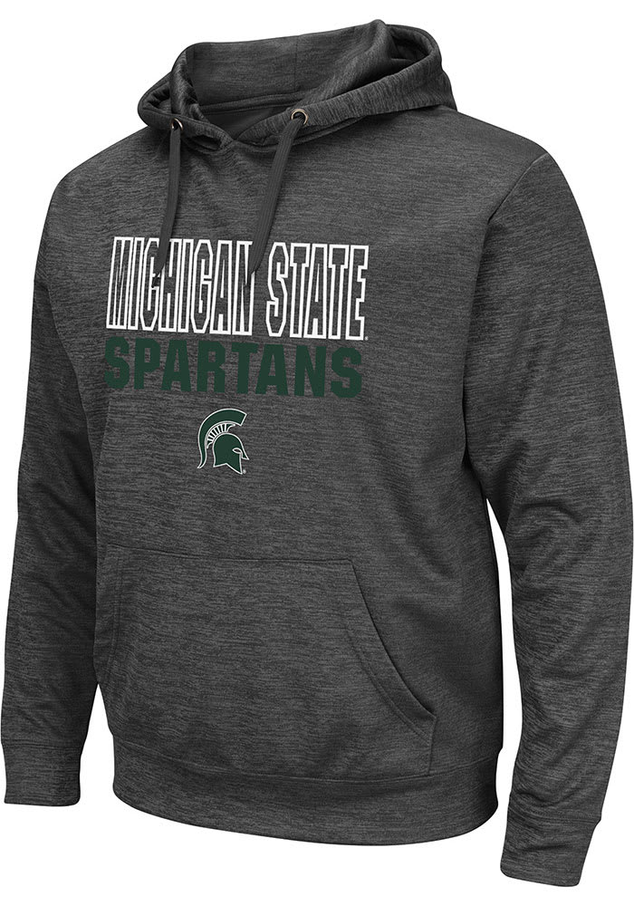 Colosseum Michigan State Spartans Mens Charcoal Pace Hood