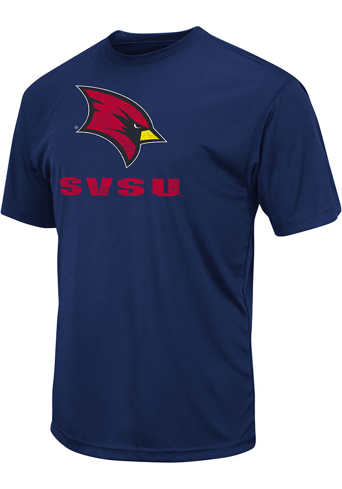 Colosseum Saginaw Valley State Cardinals Navy Blue Name Drop Short Sleeve T Shirt