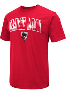 Colosseum Carnegie Mellon Tartans Red Arch Mascot Short Sleeve T Shirt