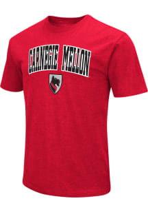 Colosseum Carnegie Mellon Tartans Red Name Drop Short Sleeve T Shirt
