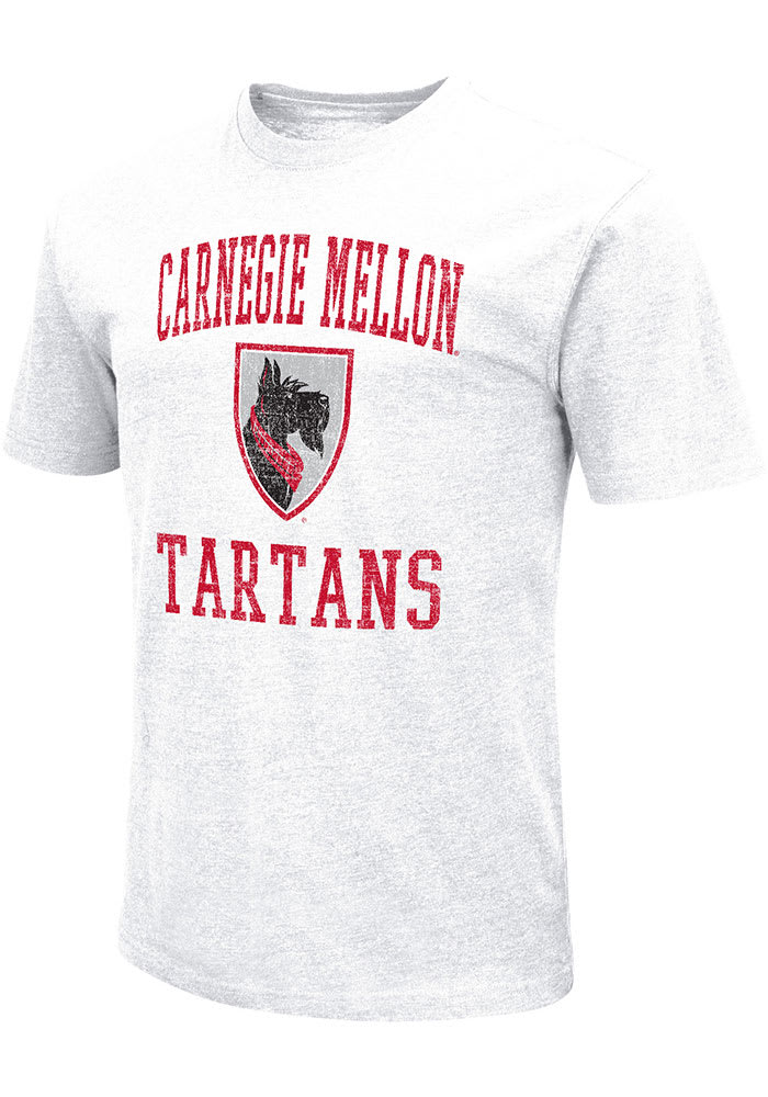 Colosseum Carnegie Mellon Tartans White Number One Design Short Sleeve T Shirt