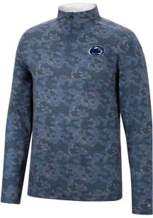 Colosseum Penn State Nittany Lions Mens Navy Blue Tivo Camo Long Sleeve 1/4 Zip Pullover