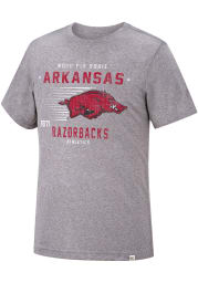 Colosseum Arkansas Razorbacks Grey Les Triblend Short Sleeve Fashion T Shirt