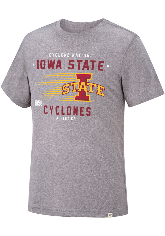 Colosseum Iowa State Cyclones Grey Les Triblend Short Sleeve Fashion T Shirt