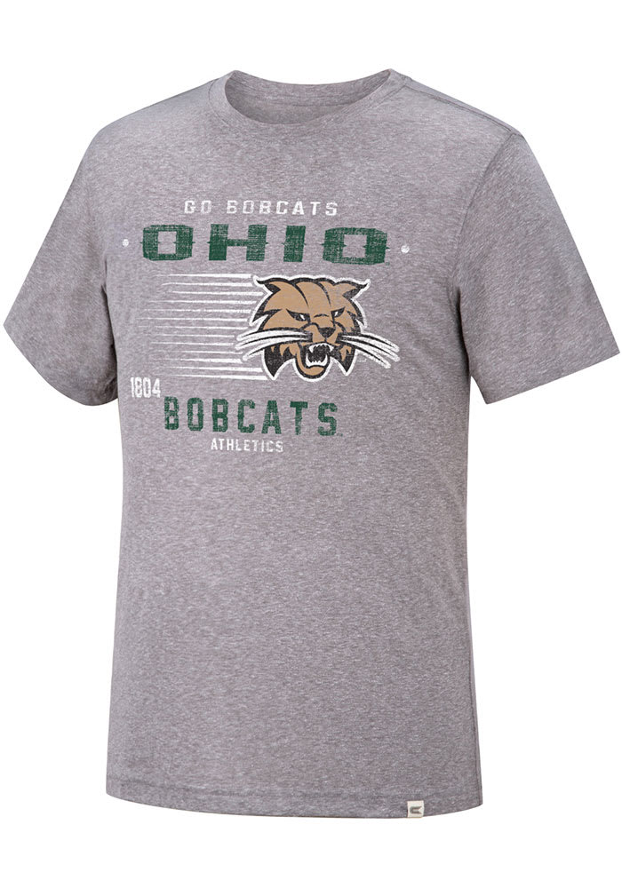 Colosseum Ohio Bobcats Grey Les Triblend Short Sleeve Fashion T Shirt