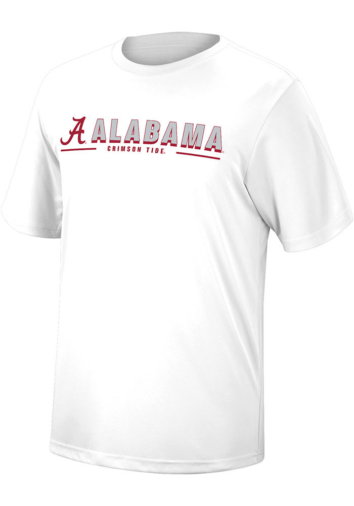Colosseum Alabama Crimson Tide White Four Leaf Short Sleeve T Shirt