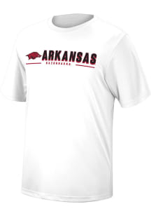 Colosseum Arkansas Razorbacks White Four Leaf Short Sleeve T Shirt