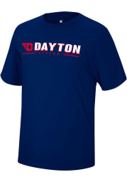 Colosseum Dayton Flyers Navy Blue Four Leaf Short Sleeve T Shirt