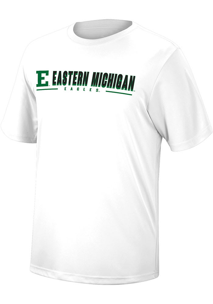 Colosseum Eastern Michigan Eagles White Four Leaf Short Sleeve T Shirt