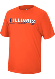 Colosseum Illinois Fighting Illini Orange Four Leaf Short Sleeve T Shirt