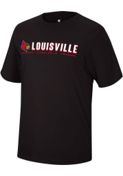 Colosseum Louisville Cardinals Black Four Leaf Short Sleeve T Shirt