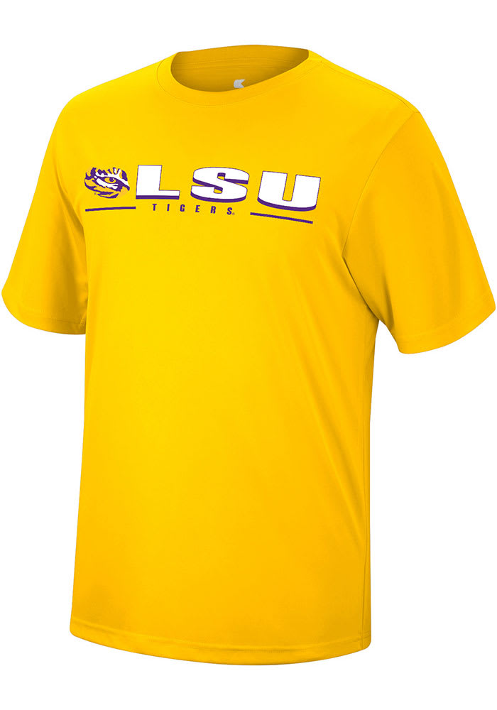 Colosseum LSU Tigers Yellow Four Leaf Short Sleeve T Shirt