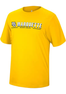 Colosseum Marquette Golden Eagles Gold Four Leaf Short Sleeve T Shirt