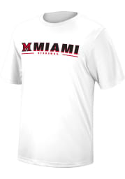 Colosseum Miami RedHawks White Four Leaf Short Sleeve T Shirt
