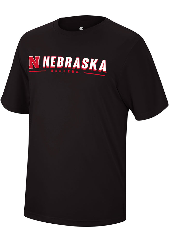 Colosseum Nebraska Cornhuskers Black Four Leaf Short Sleeve T Shirt