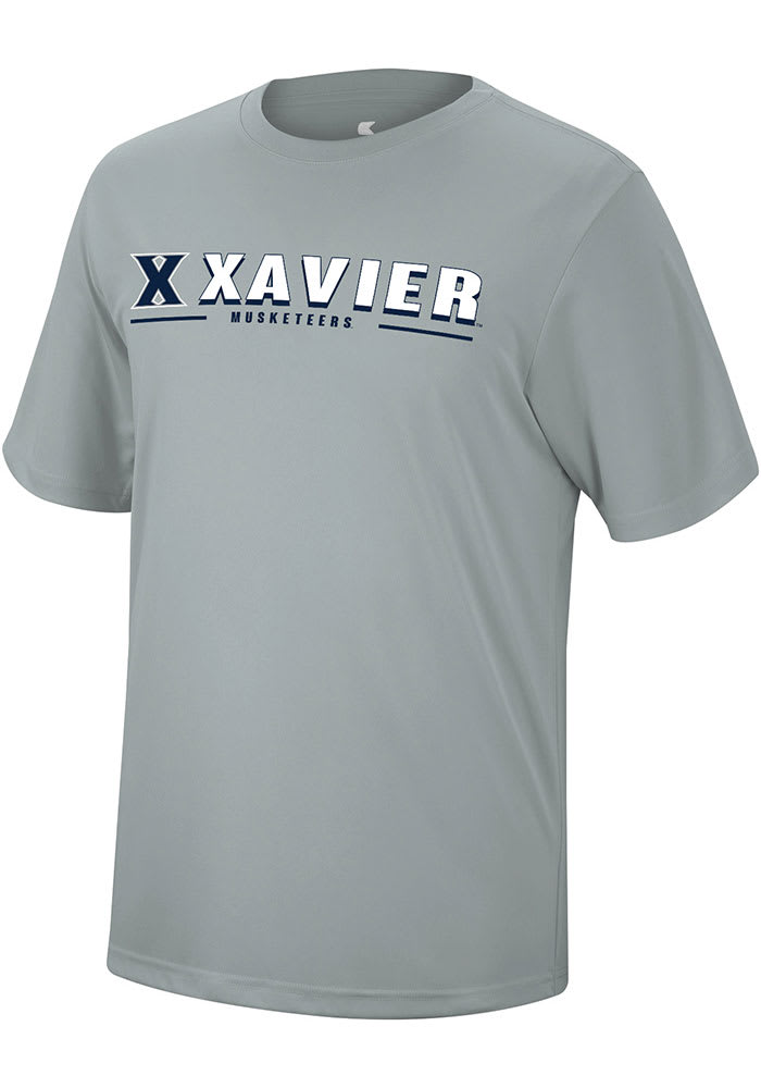 Colosseum Xavier Musketeers Grey Four Leaf Short Sleeve T Shirt