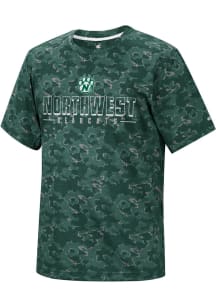 Colosseum Northwest Missouri State Bearcats Green Pyrotechnics Camo Short Sleeve T Shirt