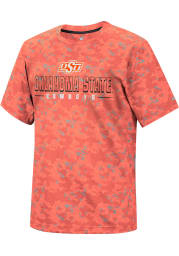 Colosseum Oklahoma State Cowboys Orange Pyrotechnics Camo Short Sleeve T Shirt