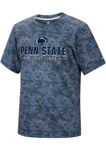 Colosseum Penn State Nittany Lions Navy Blue Pyrotechnics Camo Short Sleeve T Shirt
