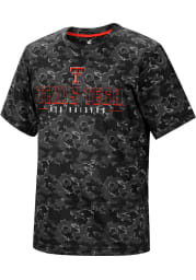 Colosseum Texas Tech Red Raiders Black Pyrotechnics Camo Short Sleeve T Shirt