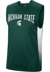 Colosseum Michigan State Spartans Mens Green Hollywood Short Sleeve Tank Top