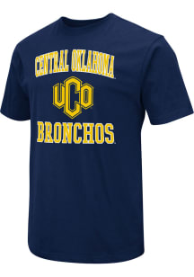 Colosseum Central Oklahoma Bronchos Navy Blue Field Number One Short Sleeve T Shirt
