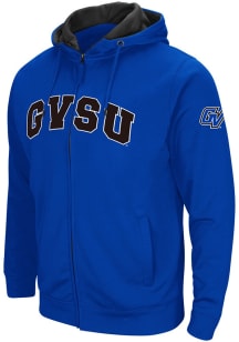 Colosseum Grand Valley State Lakers Mens Blue Henry Fleece Long Sleeve Full Zip Jacket