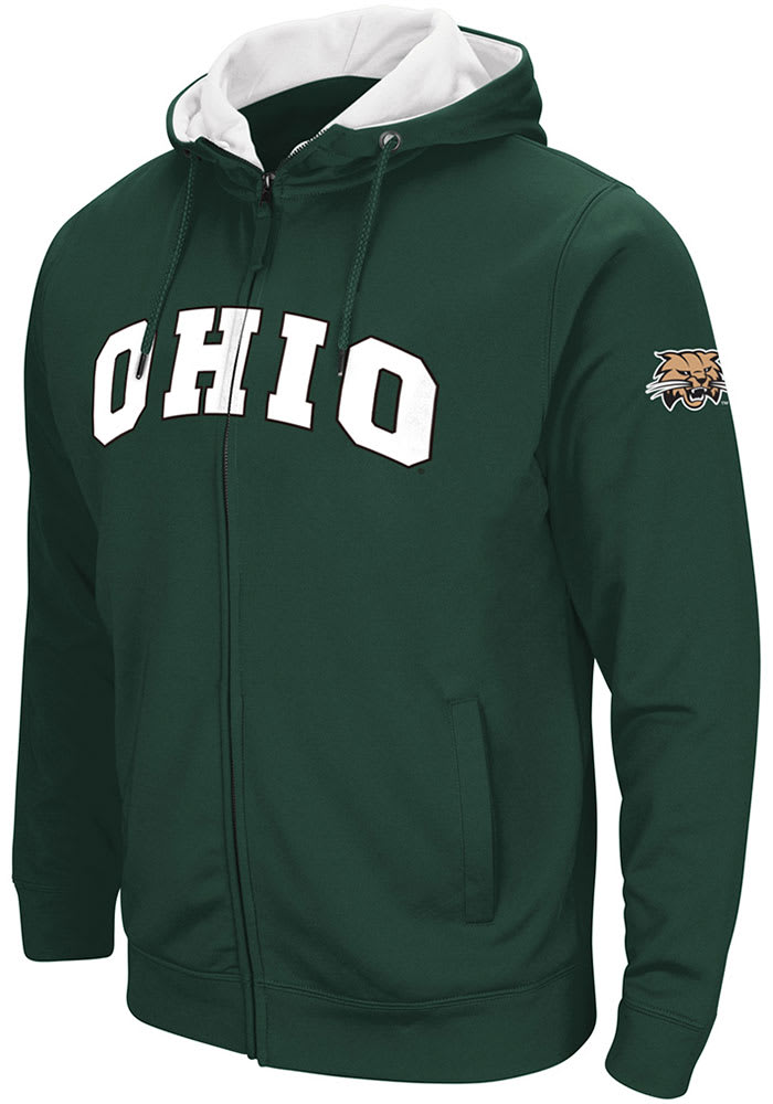 Colosseum Ohio Bobcats Mens Henry Fleece Long Sleeve Full Zip Jacket