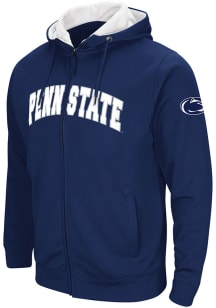 Colosseum Penn State Nittany Lions Mens Navy Blue Henry Fleece Long Sleeve Full Zip Jacket