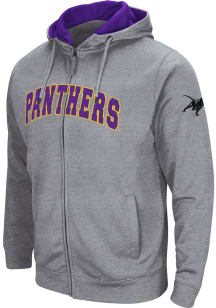 Colosseum Prairie View A&amp;M Panthers Mens Grey Henry Fleece Long Sleeve Full Zip Jacket