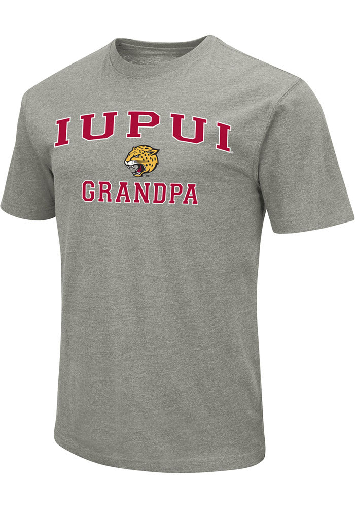 Colosseum IUPUI Jaguars Grey Grandpa #1 Short Sleeve Fashion T Shirt