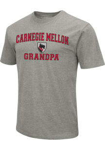 Colosseum Carnegie Mellon Tartans Grey Grandpa Number One Short Sleeve T Shirt