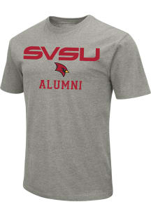 Colosseum Saginaw Valley State Cardinals Grey Alumni Number One Short Sleeve T Shirt