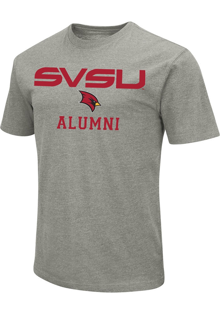 Colosseum Saginaw Valley State Cardinals Grey Alumni #1 Short Sleeve Fashion T Shirt