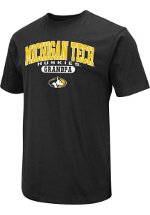 Colosseum Michigan Tech Huskies Black Grandpa Pill Short Sleeve T Shirt