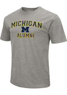Colosseum Michigan Wolverines Grey Alumni Short Sleeve T Shirt