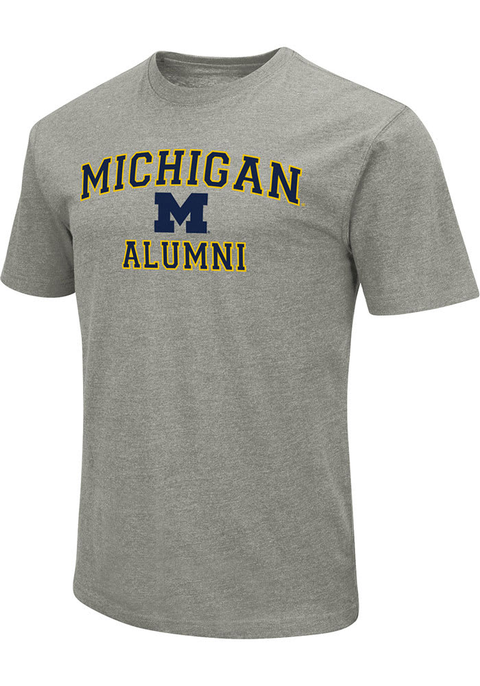 Colosseum Michigan Wolverines Grey Alumni Short Sleeve Fashion T Shirt