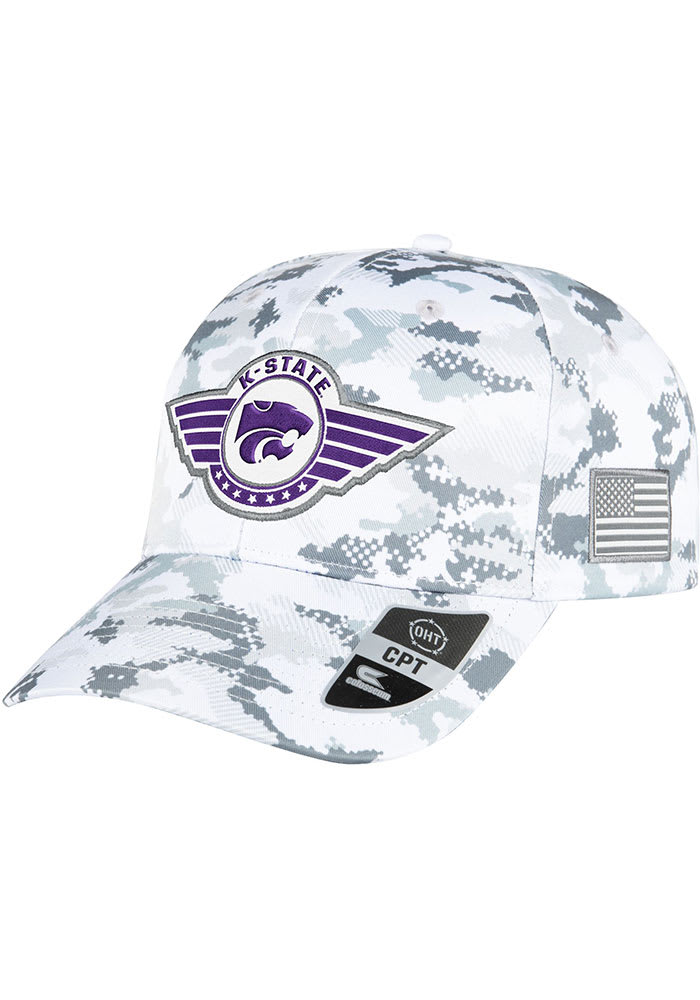 Colosseum K-State Wildcats OHT Steeler Snap Adjustable Hat - White