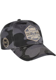 Colosseum Kansas Jayhawks OHT Deep Six Structured Adjustable Hat - Grey