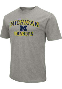 Colosseum Michigan Wolverines Grey No1 Graphic Grandpa Short Sleeve T Shirt