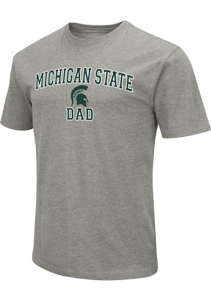 Colosseum Michigan State Spartans Grey #1 Graphic Dad Short Sleeve Fashion T Shirt