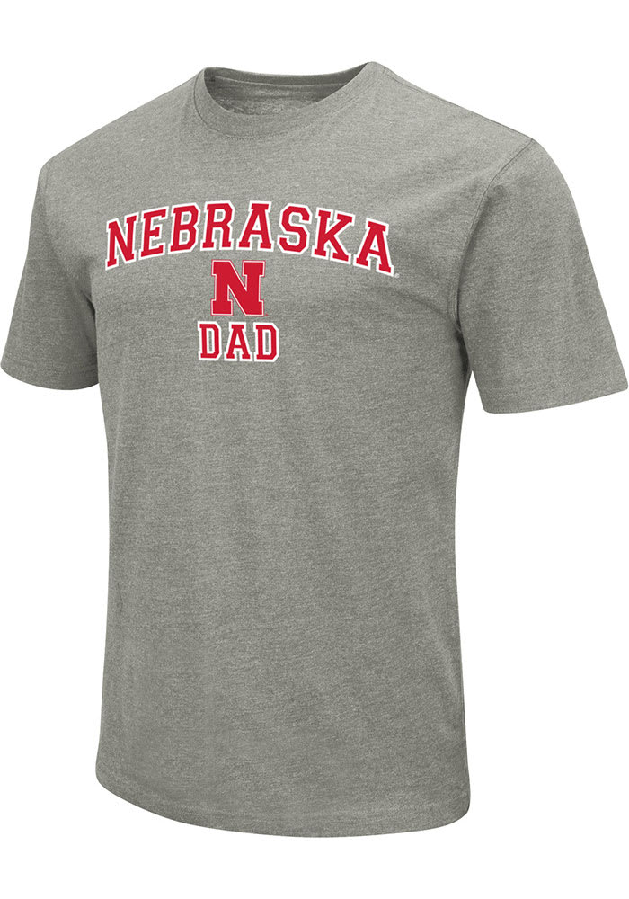 Colosseum Nebraska Cornhuskers Grey #1 Graphic Dad Short Sleeve Fashion T Shirt