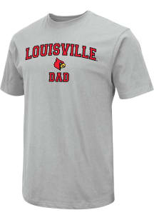 Colosseum Louisville Cardinals Grey No1 Graphic Dad Short Sleeve T Shirt