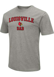 Colosseum Louisville Cardinals Grey Dad Short Sleeve Fashion T Shirt