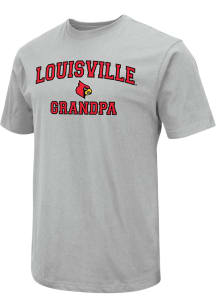 Colosseum Louisville Cardinals Grey No1 Graphic Grandpa Short Sleeve T Shirt