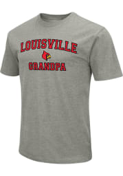 Colosseum Louisville Cardinals Grey Grandpa Short Sleeve Fashion T Shirt