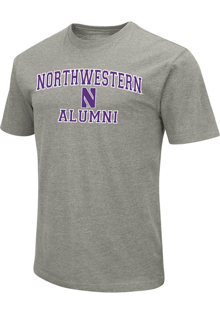 Colosseum Northwestern Wildcats Grey Alumni Short Sleeve Fashion T Shirt