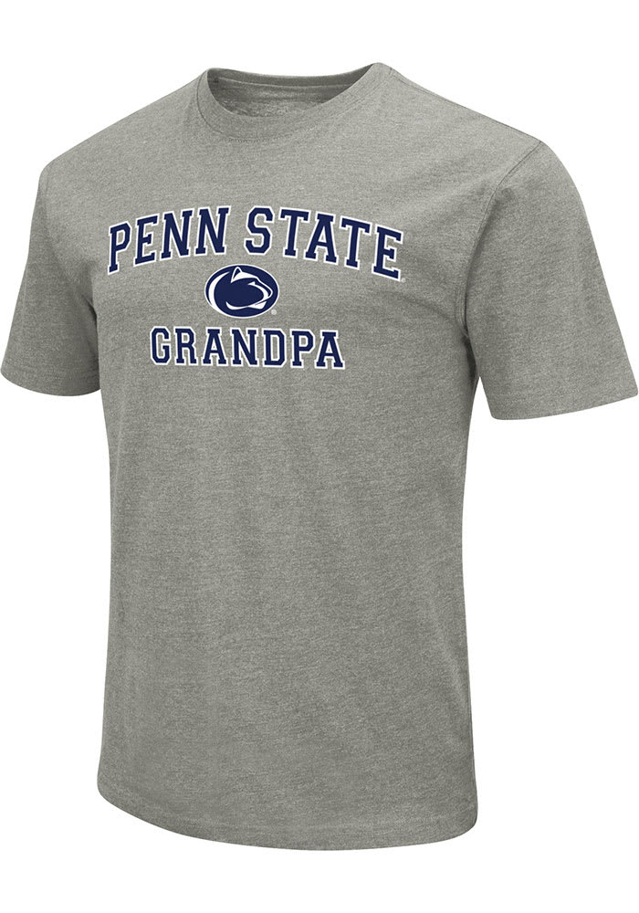 Colosseum Penn State Nittany Lions Grey #1 Graphic Grandpa Short Sleeve Fashion T Shirt